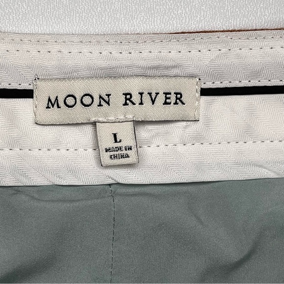 Moon River Gray and White Pants Large - Picture 2 of 14